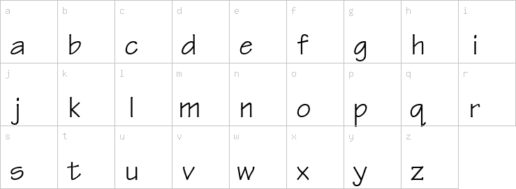 Lowercase characters