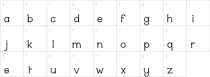 Lowercase characters