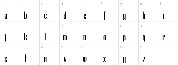 Lowercase characters