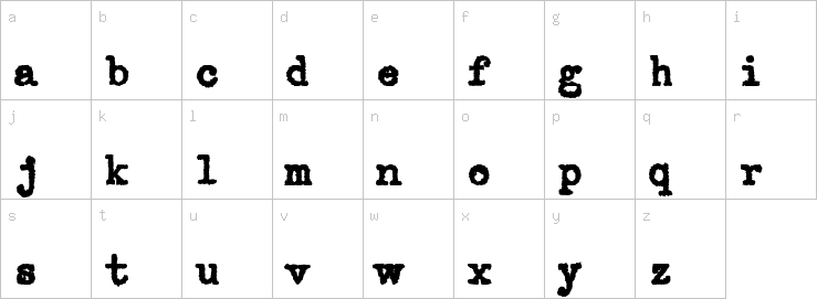 Lowercase characters