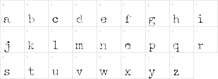 Lowercase characters