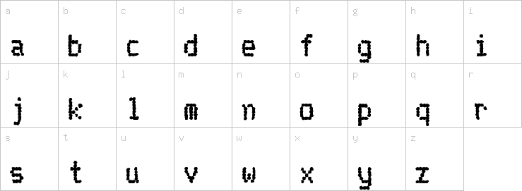 Lowercase characters