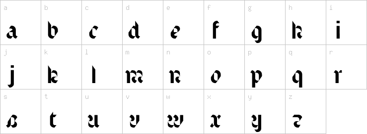 Lowercase characters