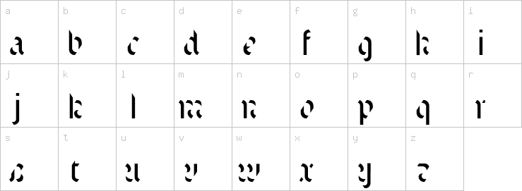 Lowercase characters