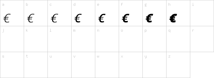 Lowercase characters