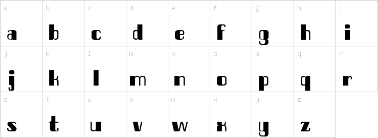 Lowercase characters