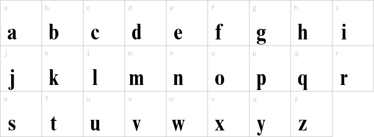 Lowercase characters