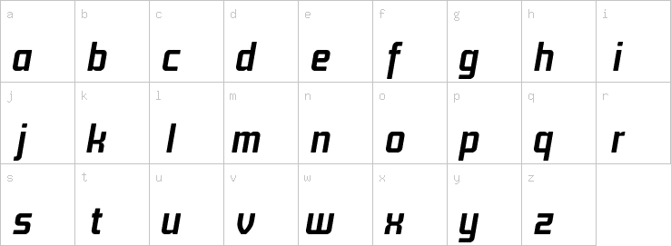 Lowercase characters