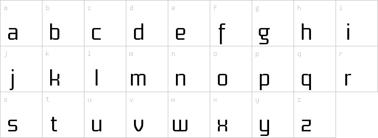 Lowercase characters