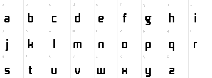 Lowercase characters