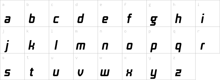 Lowercase characters