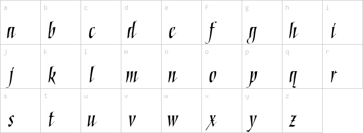 Lowercase characters