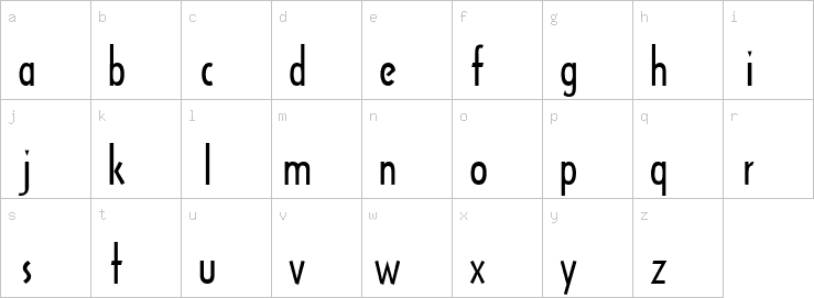 Lowercase characters