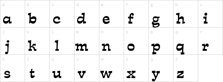 Lowercase characters