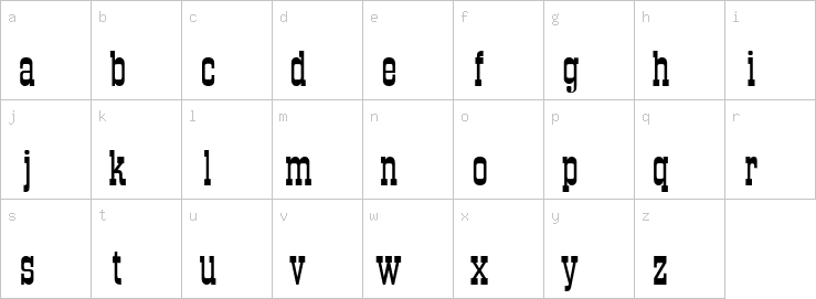 Lowercase characters