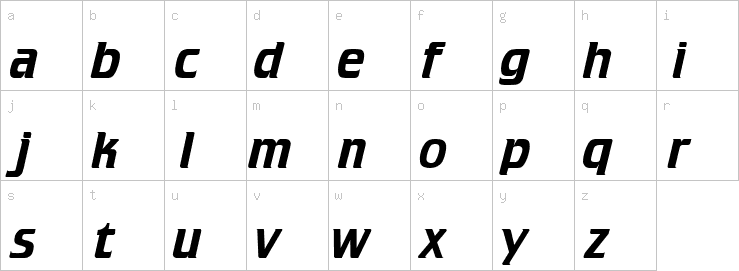 Lowercase characters