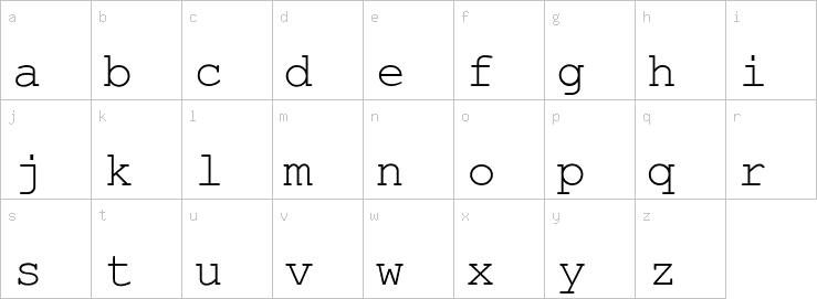 Lowercase characters