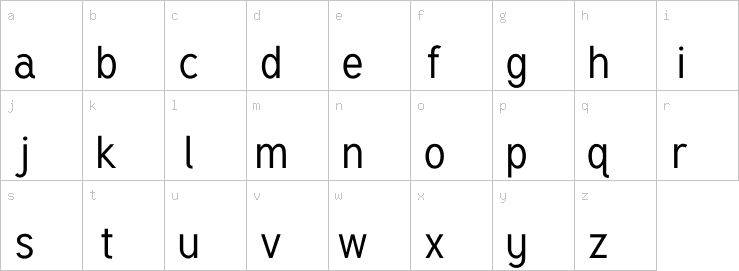 Lowercase characters