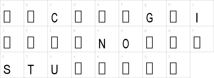 Lowercase characters