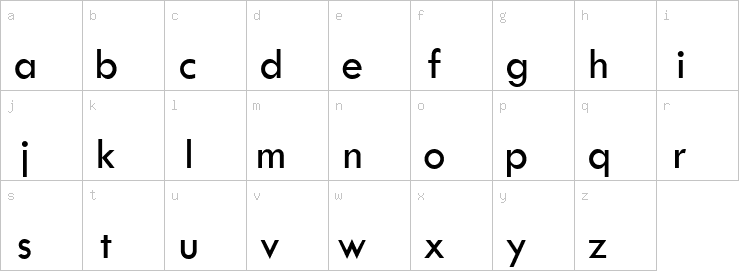 Lowercase characters