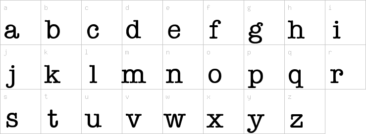 Lowercase characters