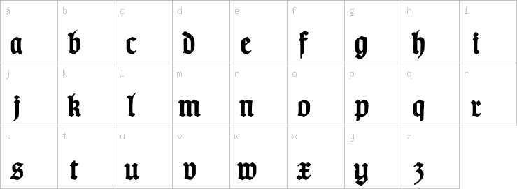 Lowercase characters