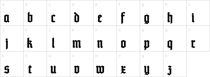 Lowercase characters