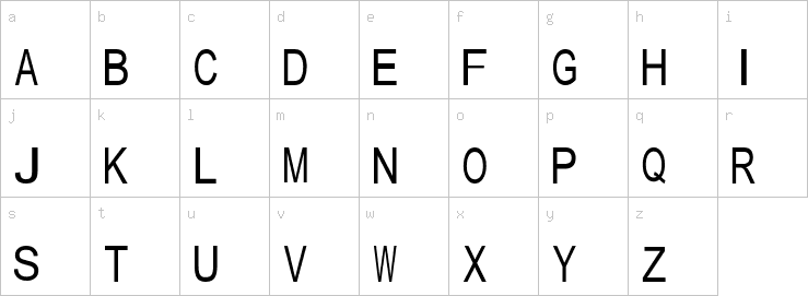 Lowercase characters