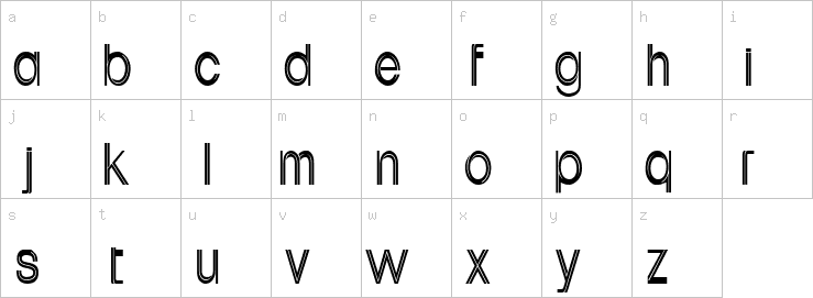 Lowercase characters