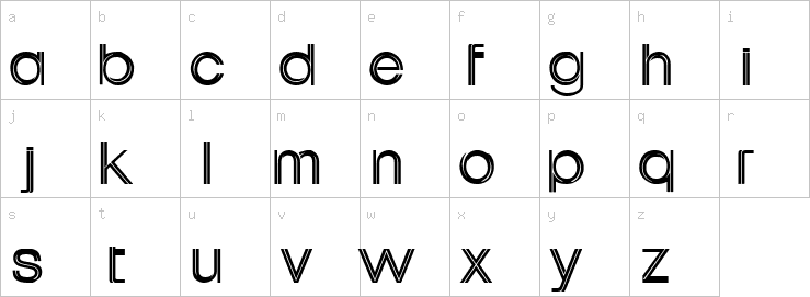 Lowercase characters