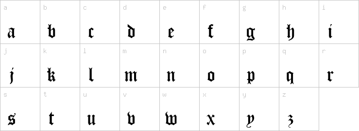 Lowercase characters