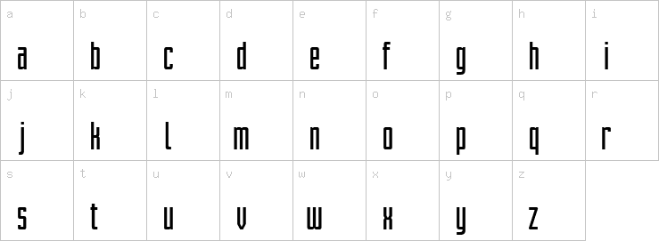 Lowercase characters