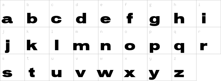 Lowercase characters