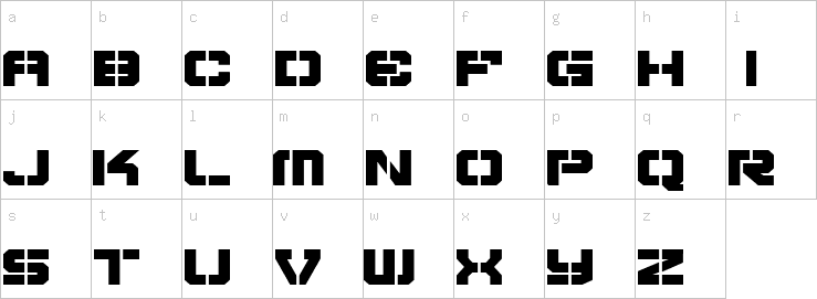 Lowercase characters