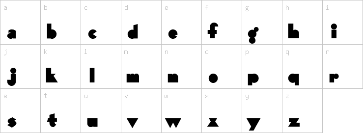 Lowercase characters