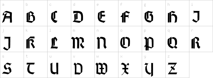 Lowercase characters