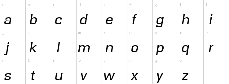 Lowercase characters