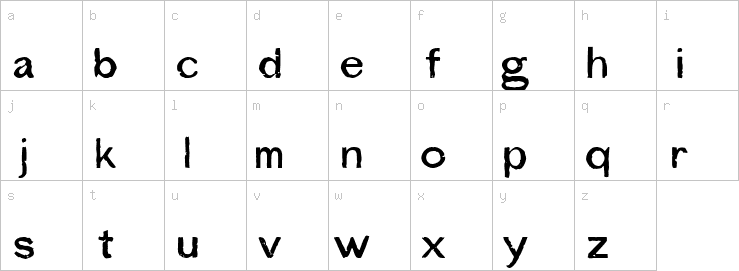 Lowercase characters