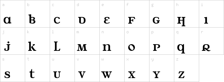 Lowercase characters