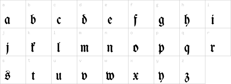 Lowercase characters