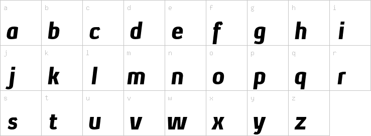 Lowercase characters