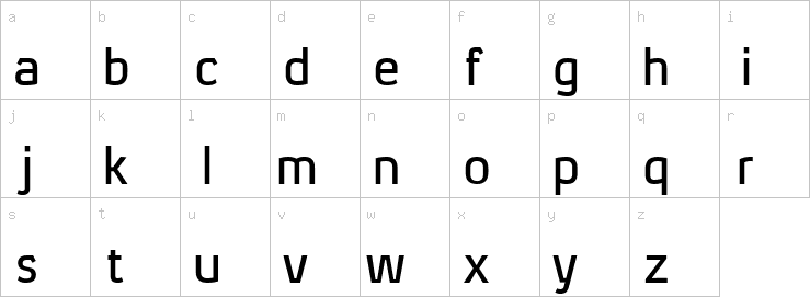 Lowercase characters