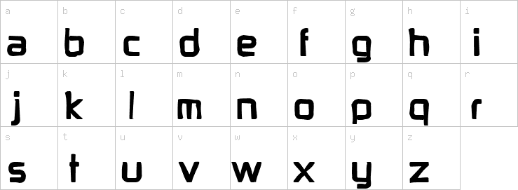 Lowercase characters