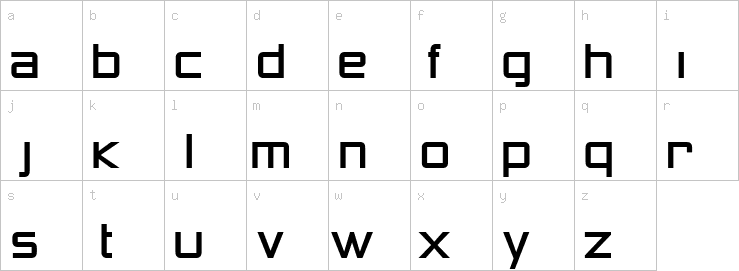 Lowercase characters