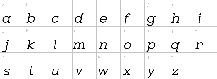 Lowercase characters