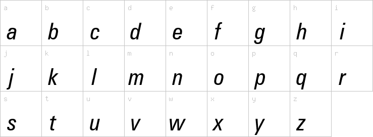 Lowercase characters