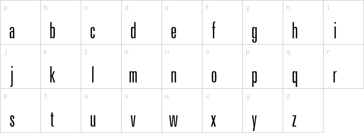 Lowercase characters