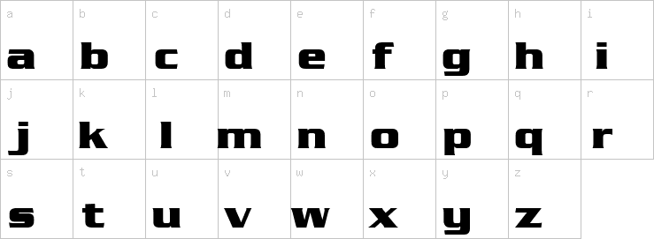 Lowercase characters