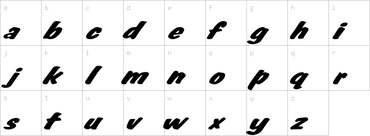 Lowercase characters