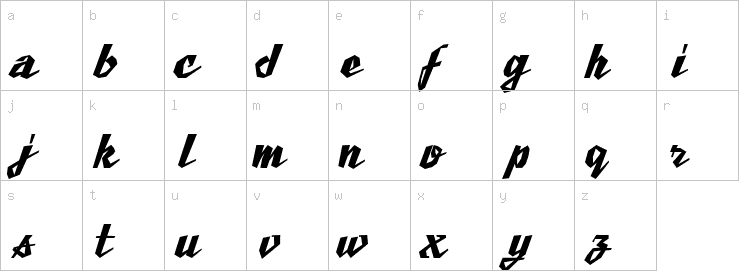 Lowercase characters